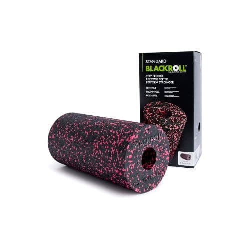 Rouleau standard de massage 30cm Noir et Rose – Blackroll